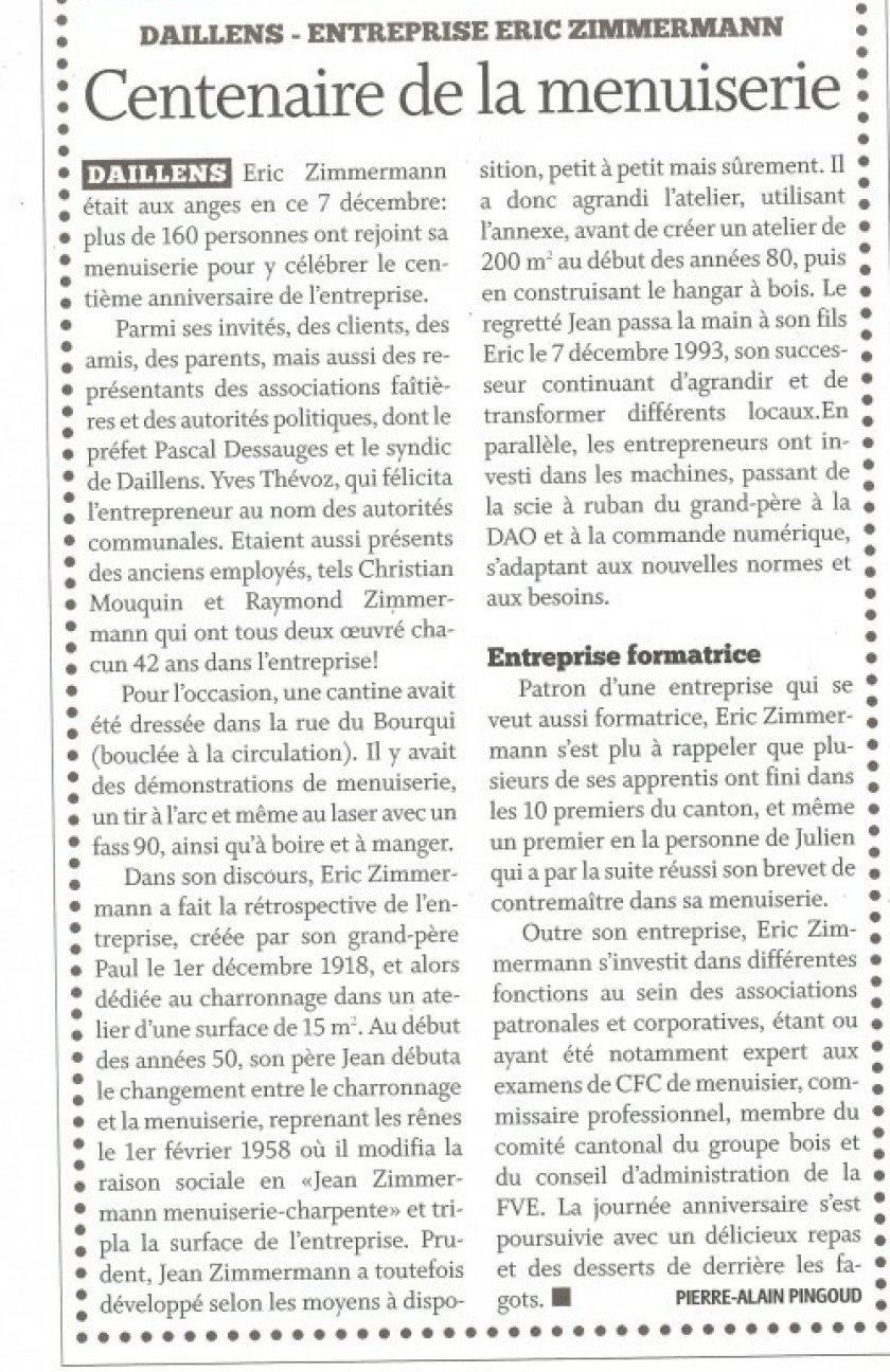 Article journal  de Cossonay